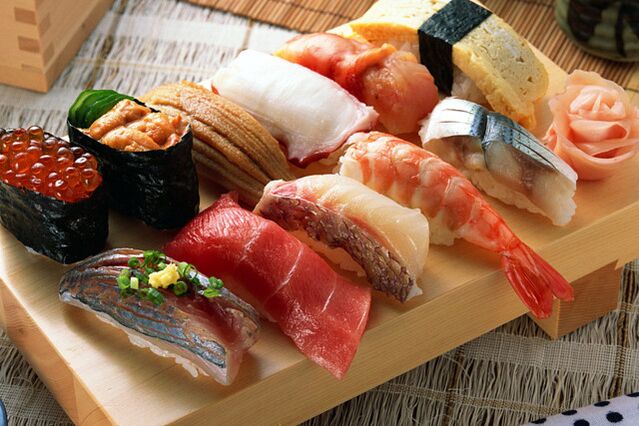 sushi japoniar dietarako